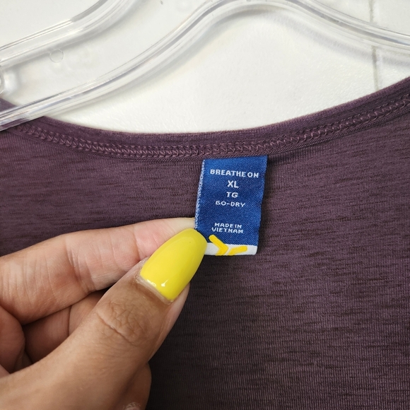 Old Navy Breathe Cross Front Stretch Jumpsuit Purple Sleeveless Size XL Summer - Picture 5 of 8